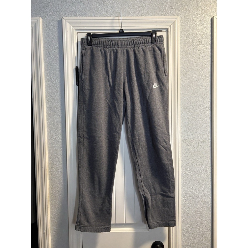 Nike‎ Gray Fleece Sweatpants Joggers Mens Medium Embroidered Swoosh Athletic